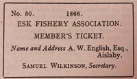 Dr English's EFA ticket 1866